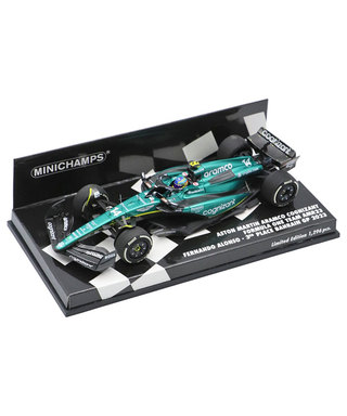 ミニチャンプス 1/43スケール アストンマーチン アラムコ コグ二ザント F1 チーム AMR23 フェルナンド・アロンソ 2023年 バーレーンGP 3位入賞 /23f1m/msl
