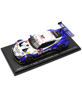 スパーク 1/43スケール キーパー トムス GR スープラ TGR TEAM KeePer TOMS NO.37 サッシャ・フェネストラズ / 宮田莉朋 GT500 スーパーGT 2022年 