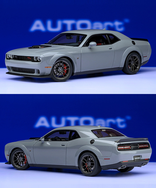 オートアート 1/18スケール ダッジ チャレンジャー R/T スキャットパック ワイドボディ 2022 （SMOKE SHOW / グレー）/msl