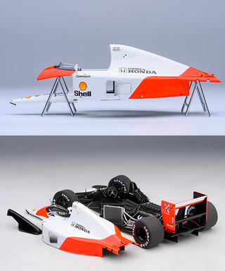 A.セナ マクラーレン・ホンダ MP4/6 中津達リトグラフ 額装付き