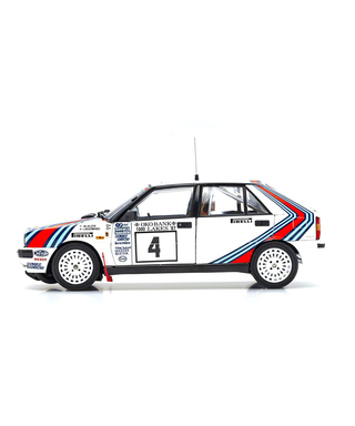 【30%オフセール】京商 1/18スケール ランチア デルタ HF 4WD No.4 チームランチア マルティニ 1987年 1000湖 /msl