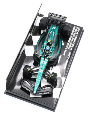 ミニチャンプス 1/43スケール アストンマーチン アラムコ コグ二ザント F1 チーム AMR23 フェルナンド・アロンソ 2023年 モナコGP 2位入賞/23f1m/msl