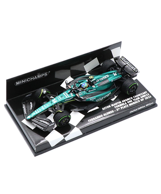 ミニチャンプス 1/43スケール アストンマーチン アラムコ コグ二ザント F1 チーム AMR23 フェルナンド・アロンソ 2023年 モナコGP 2位入賞/23f1m/msl