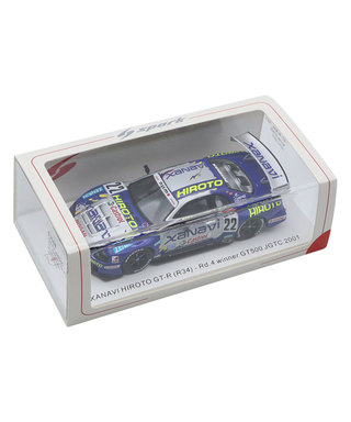 スパーク 1/43スケール ザナヴィ ヒロト 日産 スカイライン GT-R (R34) NO.22 ミハエル・クルム / 田中哲也 2001年 JGTC GT500 /msl