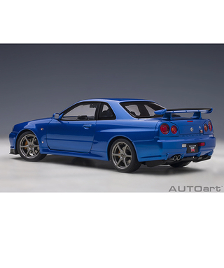 オートアート 1/18スケール 日産 スカイライン GT-R （R34） Vスペック II （ベイサイドブルー）/msl