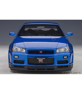 オートアート 1/18スケール 日産 スカイライン GT-R （R34） Vスペック II （ベイサイドブルー）/msl