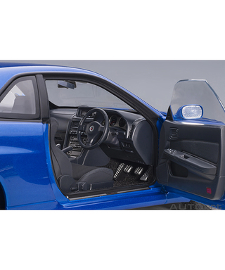 オートアート 1/18スケール 日産 スカイライン GT-R （R34） Vスペック II （ベイサイドブルー）/msl