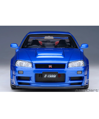 オートアート 1/18スケール ニスモ R34 GT-R Z-tune （ベイサイドブルー）/msl