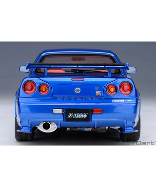 オートアート 1/18スケール ニスモ R34 GT-R Z-tune （ベイサイドブルー）/msl