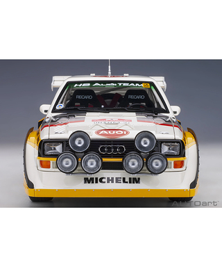 オートアート 1/18スケール アウディ スポーツクワトロ S1 WRC 1985 #5 （ロール／ガイストドルファー） サンレモ・ラリー優勝 /msl