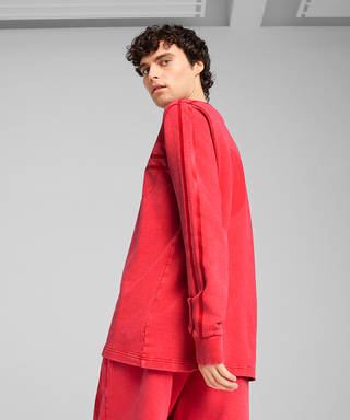 【30%オフセール】PUMA フェラーリ レース デザート サン ラスベガス シャルル・ルクレール クルースウェット レッド / LS-W