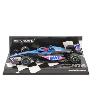 ミニチャンプス 1/43スケール BWT アルピーヌ F1 チーム A523 エステバン・オコン 2023年 モナコGP 3位入賞