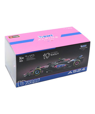 ブラゴ 1/43スケール BWT アルピーヌ F1 チーム  A524 ピエール・ガスリー 2024年（ドライバー付属） /24f1m
