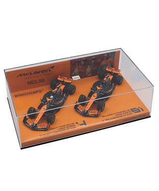 ミニチャンプス 1/43スケール マクラーレン F1 チーム MCL38 オスカー・ピアストリ / ランド・ノリス 2024年 ハンガリーGP 1-2フィニッシュ 2台セット