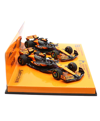 ミニチャンプス 1/43スケール マクラーレン F1 チーム MCL38 オスカー・ピアストリ / ランド・ノリス 2024年 ハンガリーGP 1-2フィニッシュ 2台セット