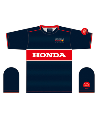 オラクル レッドブル レーシング 日本限定 ホンダ コラボ Tシャツ ネイビー 2025 /FN-W/ARB/JPL