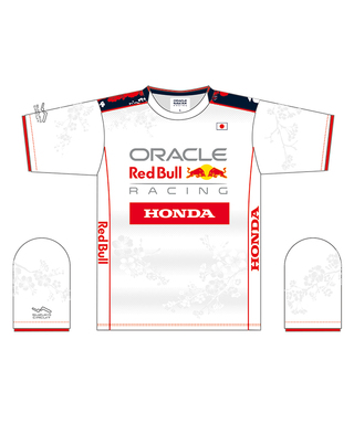 オラクル レッドブル レーシング 日本限定 ホンダ コラボ Tシャツ ホワイト 2025 /FN-W/ARB/JPL