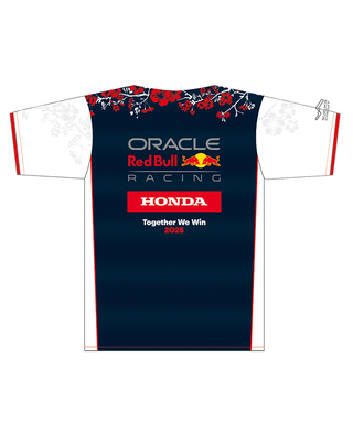 オラクル レッドブル レーシング 日本限定 ホンダ コラボ Tシャツ ホワイト 2025 /FN-W/ARB/JPL