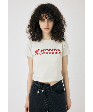 ホンダ MOUSSY HONDA RHINESTONE Tシャツ ホワイト