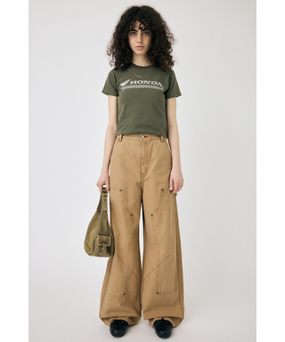 ホンダ MOUSSY HONDA RHINESTONE Tシャツ カーキ