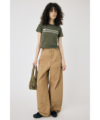 ホンダ MOUSSY HONDA RHINESTONE Tシャツ カーキ
