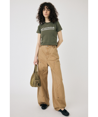 ホンダ MOUSSY HONDA RHINESTONE Tシャツ カーキ