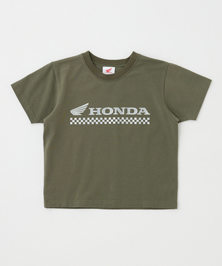 ホンダ MOUSSY HONDA RHINESTONE Tシャツ カーキ