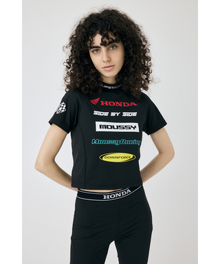 ホンダ MOUSSY HONDA RACING TINY Tシャツ ブラック