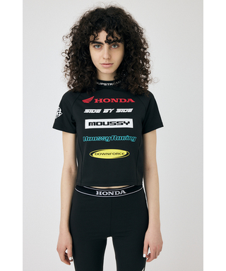 ホンダ MOUSSY HONDA RACING TINY Tシャツ ブラック
