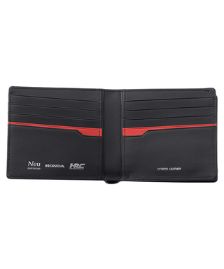 HRC Honda RACING x ノイインテレッセ LF 二つ折り財布(外BOX小銭入れ付き札入) ブラックxブラック