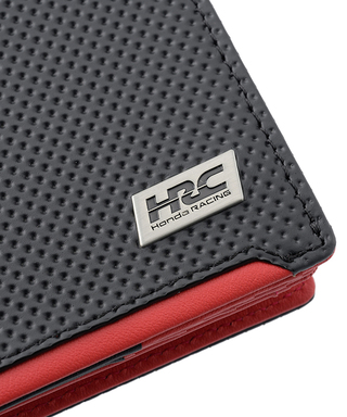 HRC Honda RACING x ノイインテレッセ LF 二つ折り財布(外BOX小銭入れ付き札入) ブラックxレッド