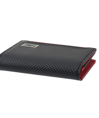 HRC Honda RACING x ノイインテレッセ LF 名刺入れ(通しマチ) ブラックxレッド