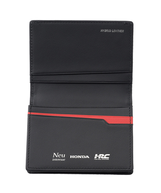 HRC Honda RACING x ノイインテレッセ LF 名刺入れ(通しマチ) ブラックxブラック