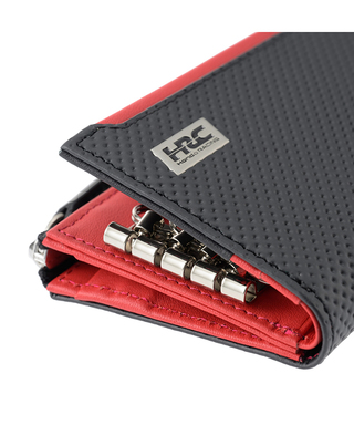 HRC Honda RACING x ノイインテレッセ LF 小銭入れ付きキーケース ブラックxレッド