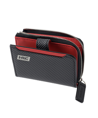 HRC Honda RACING x ノイインテレッセ LF 小銭入れ付きキーケース ブラックxレッド