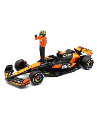 ブラゴ 1/24スケール マクラーレン F1 チーム MCL38 ランド・ノリス 2024年 マイアミGP F1初優勝 (ドライバーフィギュア付属)