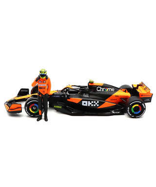 ブラゴ 1/24スケール マクラーレン F1 チーム MCL38 ランド・ノリス 2024年 マイアミGP F1初優勝 (ドライバーフィギュア付属)