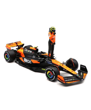 ブラゴ 1/24スケール マクラーレン F1 チーム MCL38 ランド・ノリス 2024年 マイアミGP F1初優勝 (ドライバーフィギュア付属)