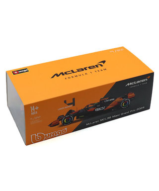 ブラゴ 1/24スケール マクラーレン F1 チーム MCL38 ランド・ノリス 2024年 マイアミGP 優勝