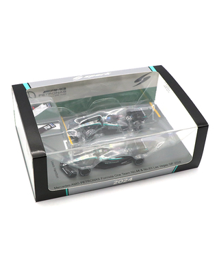 スパーク 1/64スケール メルセデス AMG ペトロナス F1 W15 E パフォーマンス ハミルトン / ラッセル 2024年 ラスベガスGP 2台セット /spk