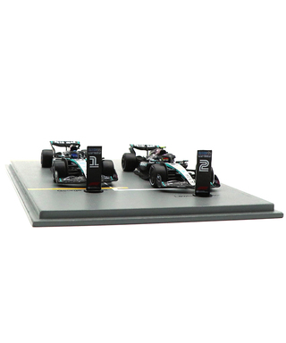 スパーク 1/64スケール メルセデス AMG ペトロナス F1 W15 E パフォーマンス ハミルトン / ラッセル 2024年 ラスベガスGP 2台セット /spk