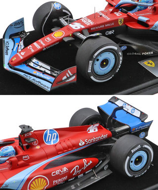 ルックスマート 1/18スケール フェラーリ SF-24 シャルル・ルクレール 2024年 マイアミGP 3位 /24f1m