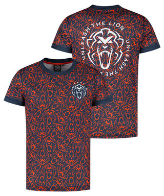 マックス・フェルスタッペン オレンジライオン スポーツTシャツ ネイビー