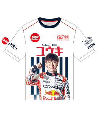 【8月上旬入荷予約受付中】角田裕毅 x オラクル レッドブル レーシング 日本限定 Tシャツ (2025年日本GP仕様)  /FN-W/ARB/JPL