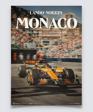 ランド・ノリス マクラーレン 2025年 モナコGP 優勝 記念 ポスター