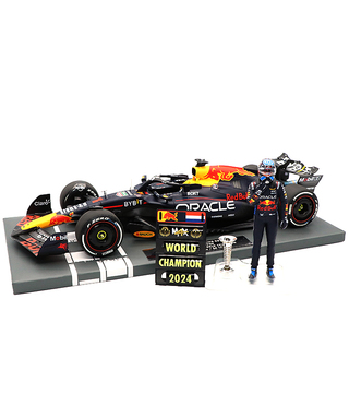 【購入数制限有/おひとり様1個まで】フェルスタッペン 別注 ミニチャンプス 1/18スケール オラクル レッドブル レーシング ホンダ RB20 マックス・フェルスタッペン 2024年 ラスベガスGP ワールドチャンピオン フィギュア＆チャンピオンボード付き /ARB