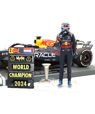【購入数制限有/おひとり様1個まで】フェルスタッペン 別注 ミニチャンプス 1/18スケール オラクル レッドブル レーシング ホンダ RB20 マックス・フェルスタッペン 2024年 ラスベガスGP ワールドチャンピオン フィギュア＆チャンピオンボード付き /ARB