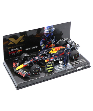 【購入数制限有/おひとり様1個まで】フェルスタッペン 別注 ミニチャンプス 1/43スケール オラクル レッドブル レーシング ホンダ RB20 マックス・フェルスタッペン 2024年 ラスベガスGP ワールドチャンピオン フィギュア＆チャンピオンボード付き /ARB