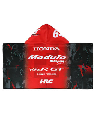 HRC Honda RACING x スーパーGT コラボ フード付き ビッグタオル Modulo Nakajima Racing #64