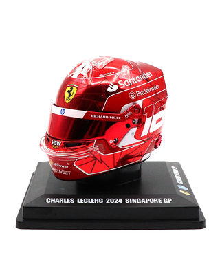 ルックスマート 1/5スケール シャルル・ルクレール フェラーリ 2024年 シンガポールGP ヘルメット
